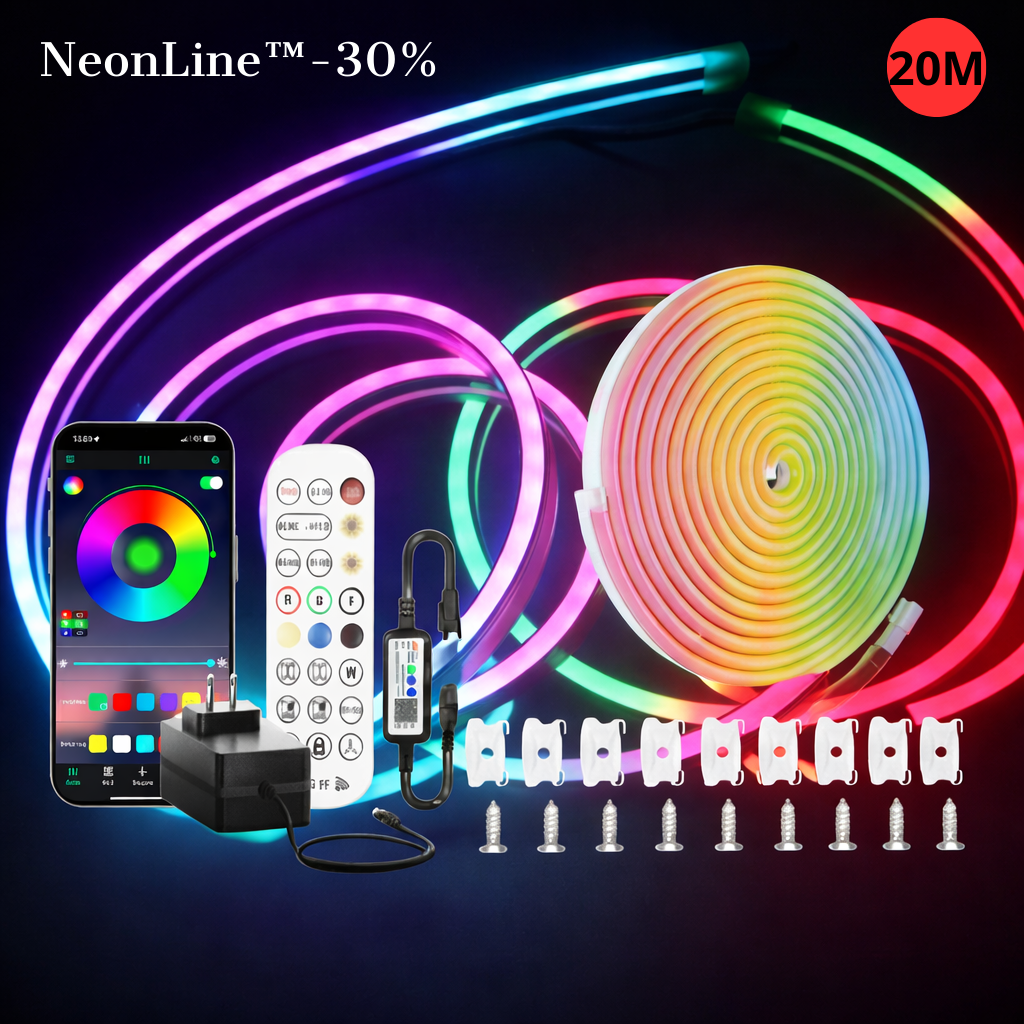 NeonLine™ - Inteligentny Neonowy LED RGBIC | Designerskie Oświetlenie i Pełna Personalizacja